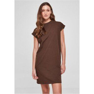 Urban Classics Ladies Turtle Extended Shoulder Dress brown - XL