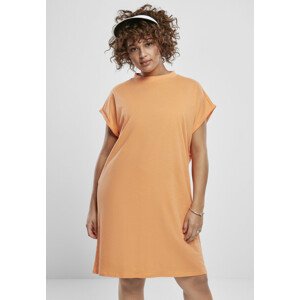 Urban Classics Ladies Turtle Extended Shoulder Dress papaya - 4XL