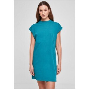 Urban Classics Ladies Turtle Extended Shoulder Dress watergreen - XS