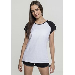 Urban Classics Ladies Contrast Raglan Tee white/black - S