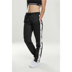 Urban Classics Ladies Button Up Track Pants blk/wht/blk - 3XL