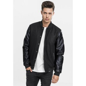 Urban Classics Oldschool College Jacket blk/blk - L