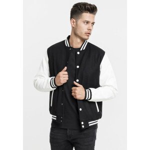 Urban Classics Oldschool College Jacket blk/wht - 4XL