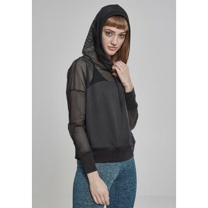 Urban Classics Ladies Mesh Hoody black - XS