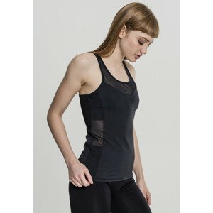 Urban Classics Ladies Tech Mesh Top black - XL