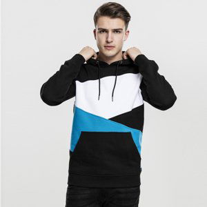 Pánska mikina Urban Classics Zig Zag Hoody blk/tur/wh - 2XL