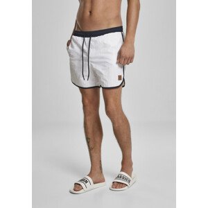 Urban Classics Retro Swimshorts white/navy - XL