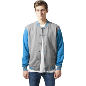 Urban Classics 2-tone College Sweatjacket gry/tur - XXL