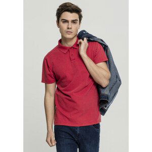 Urban Classics Garment Dye Pique Poloshirt red - XL