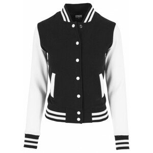 Urban Classics Ladies 2-tone College Sweatjacket blk/wht - 5XL