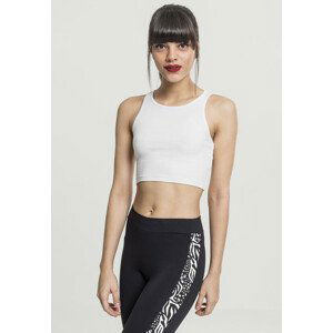 Urban Classics Ladies Rib Cropped Top white - L