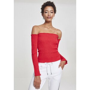 Urban Classics Ladies Cold Shoulder Smoke L/S fire red - L