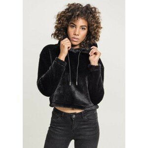 Urban Classics Ladies Oversize Short Teddy Hoody black - XS