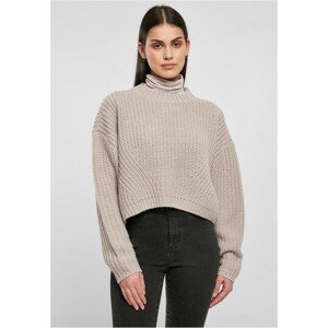 Urban Classics Ladies Wide Oversize Sweater warmgrey - L