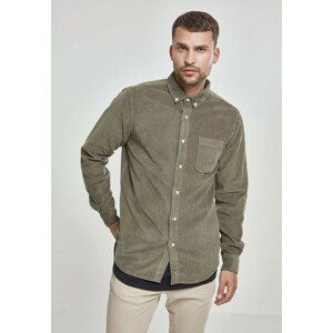 Urban Classics Corduroy Shirt olive - 5XL