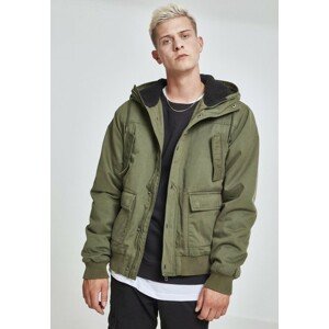 Urban Classics Hooded Cotton Jacket dark olive - L