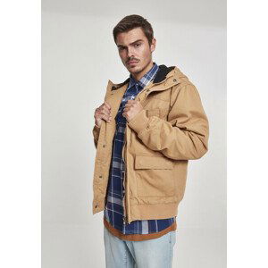 Urban Classics Hooded Cotton Jacket camel - M