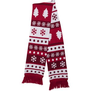 Urban Classics Christmas Scarf Dots red/white - UNI