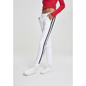 Urban Classics Ladies College Contrast Sweatpants white/black/white - 4XL