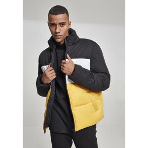 Urban Classics 3-Tone Boxy Puffer Jacket blk/chromeyellow/wht - 5XL