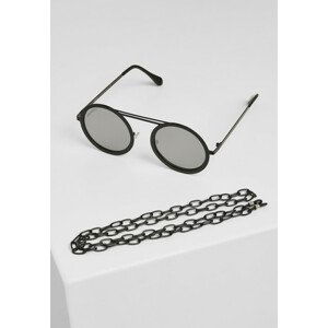 Urban Classics 104 Chain Sunglasses silver mirror/black - UNI