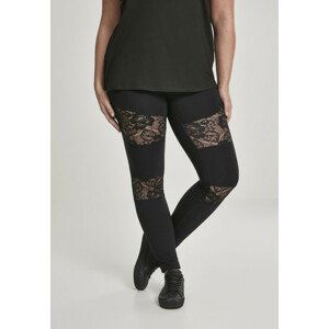 Urban Classics Ladies Laces Inset Leggings black - XXL