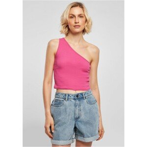 Urban Classics Ladies Cropped Asymmetric Top brightviolet - L