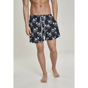 Urban Classics Pattern?Swim Shorts black/rose - XL