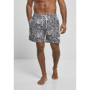 Urban Classics Pattern Swim Shorts signs aop - M