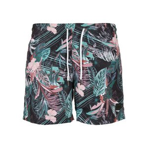 Urban Classics Pattern Swim Shorts dark flower aop - L