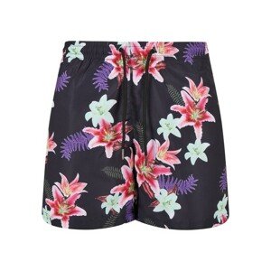 Urban Classics Pattern Swim Shorts dark jungle aop - XS