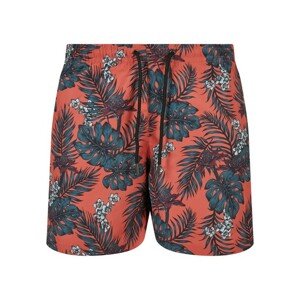 Urban Classics Pattern Swim Shorts dark tropical aop - 3XL