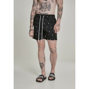 Urban Classics Embroidery Swim Shorts skull/black/white - M