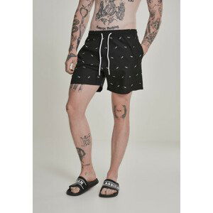 Urban Classics Embroidery Swim Shorts shark/black/white - S