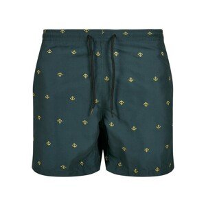 Urban Classics Embroidery Swim Shorts anchor/bttlgrn/lmnmstrd - 3XL