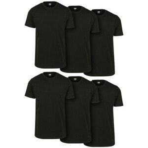 Urban Classics Basic Tee 6-Pack blk/blk/blk/blk/blk/blk - 3XL