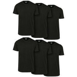 Urban Classics Basic Tee 6-Pack blk/blk/blk/blk/blk/blk - L