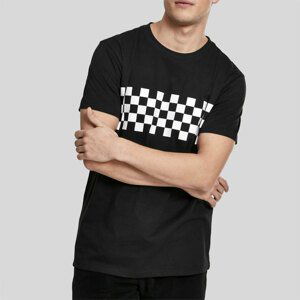 Urban Classics Check?Panel Tee black/white - XL