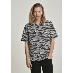 Urban Classics Pattern Resort Shirt stone camo - S