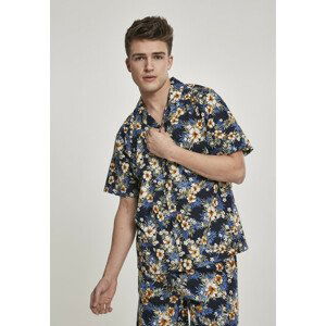 Urban Classics Pattern Resort Shirt hibiscus - L