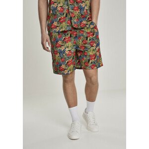 Urban Classics Pattern Resort Shorts black/tropical - S