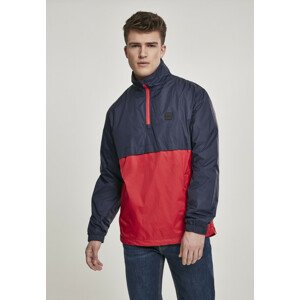 Urban Classics Stand Up Collar Pull Over Jacket navy/fire red - L