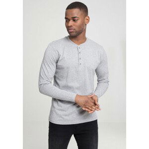 Urban Classics Basic Henley L/S Tee grey - M