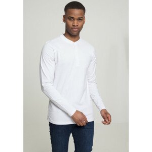 Urban Classics Basic Henley L/S Tee white - L