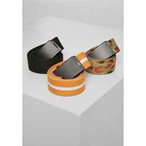 Urban Classics Belts Trio blk/blk+or.camo/blk+or.wht/blk - S/M