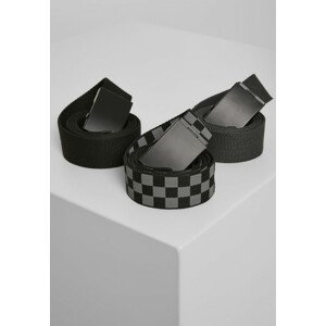 Urban Classics Belts Trio gry blk/blk+blk/blk+cha/blk - S/M