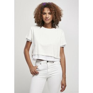 Urban Classics Ladies Full Double Layered Tee whitesand/white - L