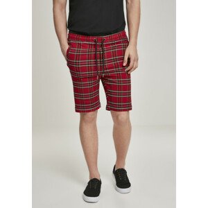 Urban Classics Checker Shorts red/blk - L