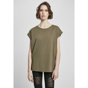 Urban Classics Ladies Organic Extended Shoulder Tee olive - 3XL