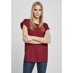 Urban Classics Ladies Organic Extended Shoulder Tee burgundy - XS